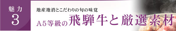 A5等級の飛騨牛と厳選素材